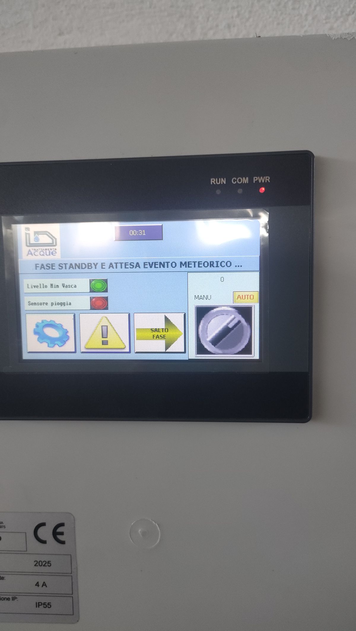 Quadro elettrico di comando
